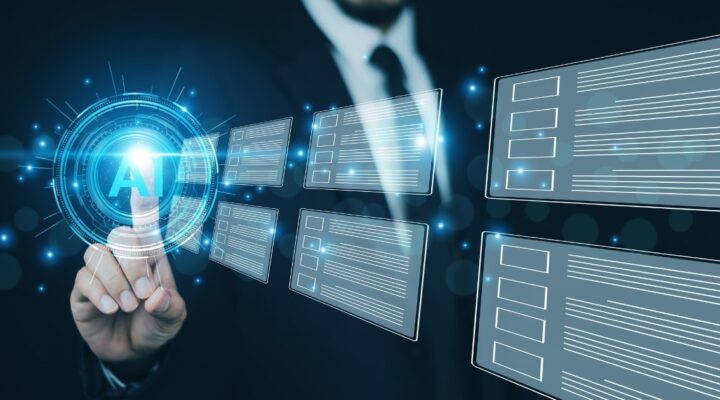 man pointing at ai document management