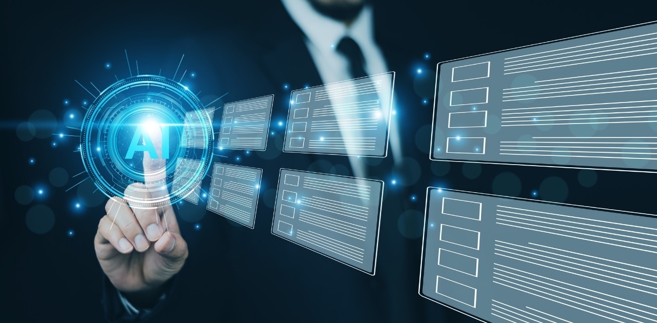 man pointing at ai document management